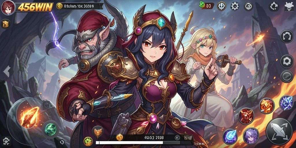 Tampilan gameplay <strong>456WIN</strong> yang mendebarkan dengan aksi karakter anime.