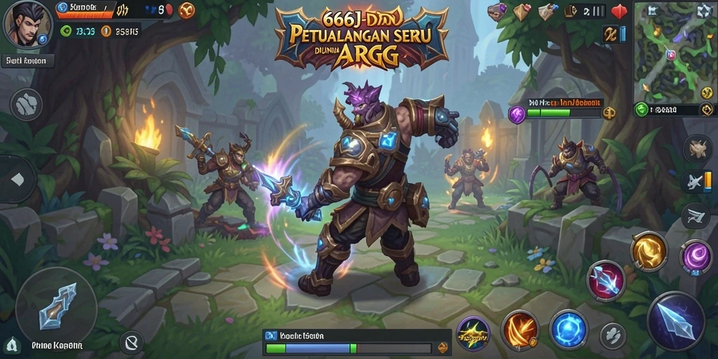 Tampilan gameplay ARPG yang mendebarkan di dunia 666J.