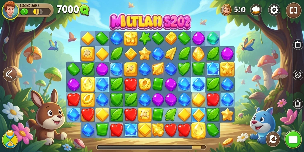 Tampilan gameplay 700Q yang menarik dan penuh warna.