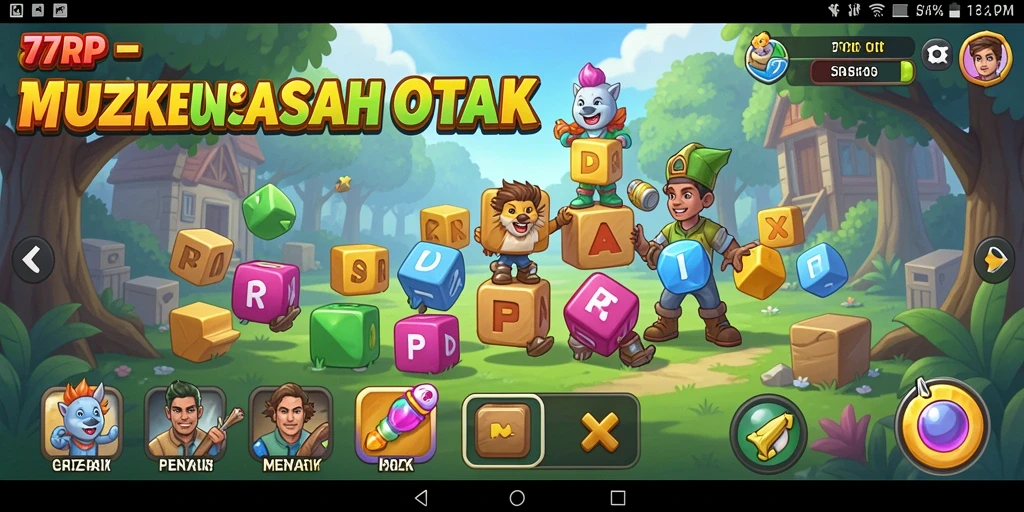 Tampilan gameplay seru dalam game Puzzle 77RP.