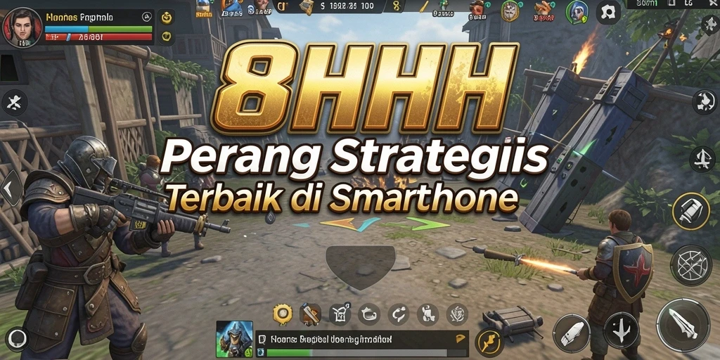 Screenshot utama 8HHH menampilkan aksi tempur mendebarkan.