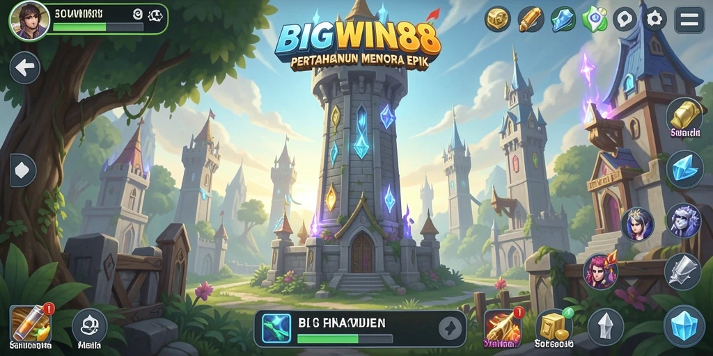 Tangkapan layar menampilkan aksi seru dalam game Tower Defense.