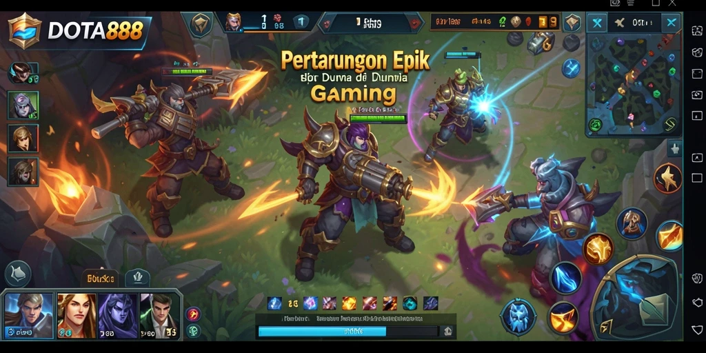 Screenshot DOTA88 menampilkan aksi pertarungan yang mendebarkan dan karakter yang dinamis.