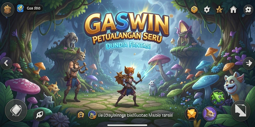 Screenshot gameplay GASWIN yang menunjukkan aksi petualangan yang menarik.