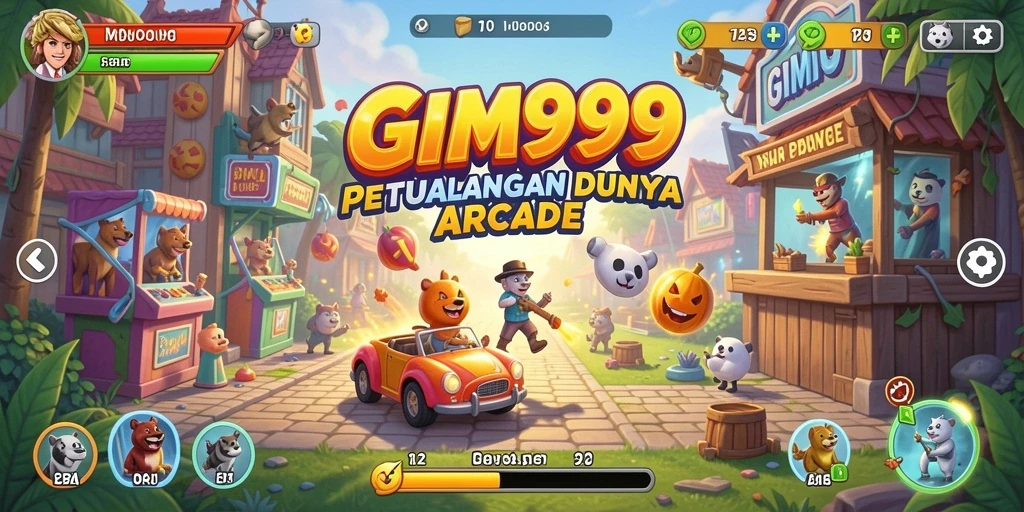Tampilan gameplay GIM999 yang seru dan adiktif dalam aksi arcade.