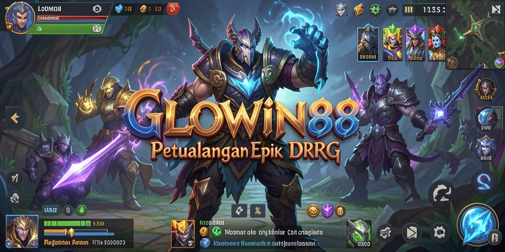 Tampilan gameplay GLOWIN88 dengan aksi pertarungan yang dramatis.