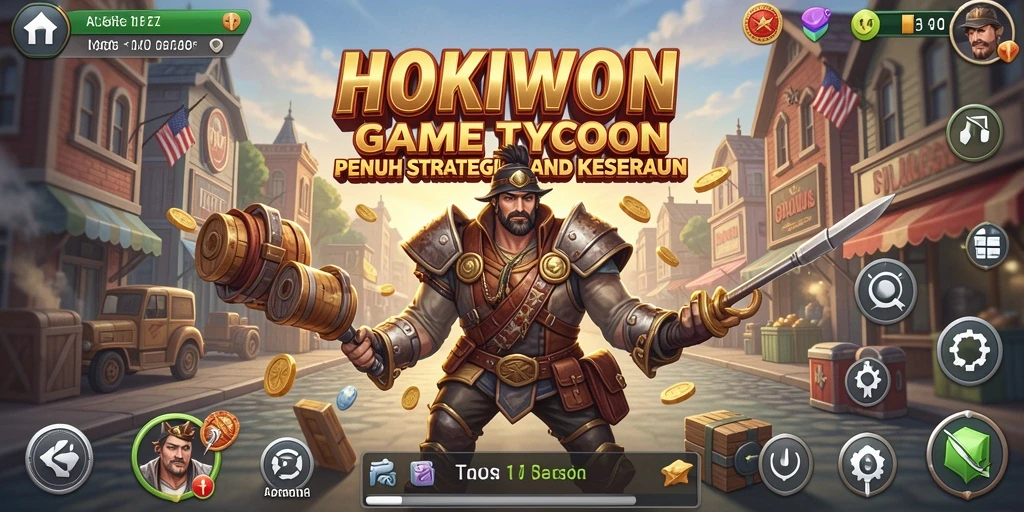 Screenshot HOKIWON menampilkan gameplay Tycoon yang menarik.