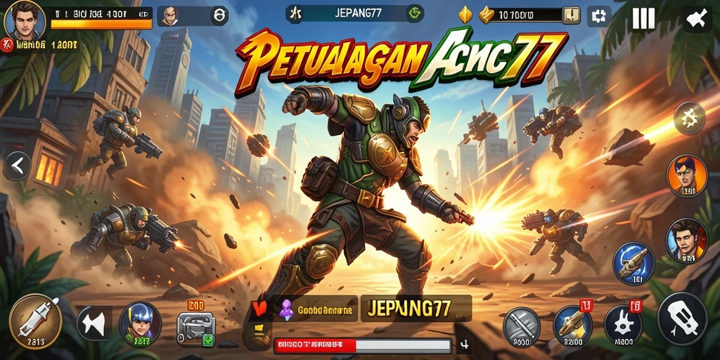 Tangkapan layar menunjukkan aksi seru dalam gameplay JEPANG77.