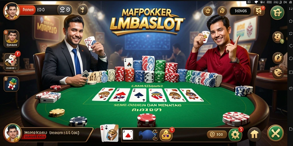 Gameplay menarik LMBASLOT dengan berbagai mode poker.