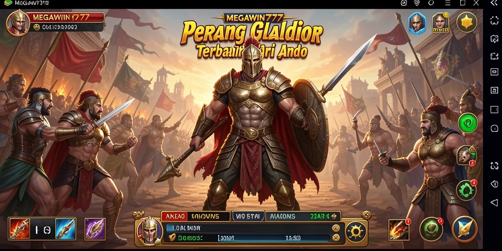 Gameplay mendebarkan dari MEGAWIN777 saat pertarungan epik berlangsung.