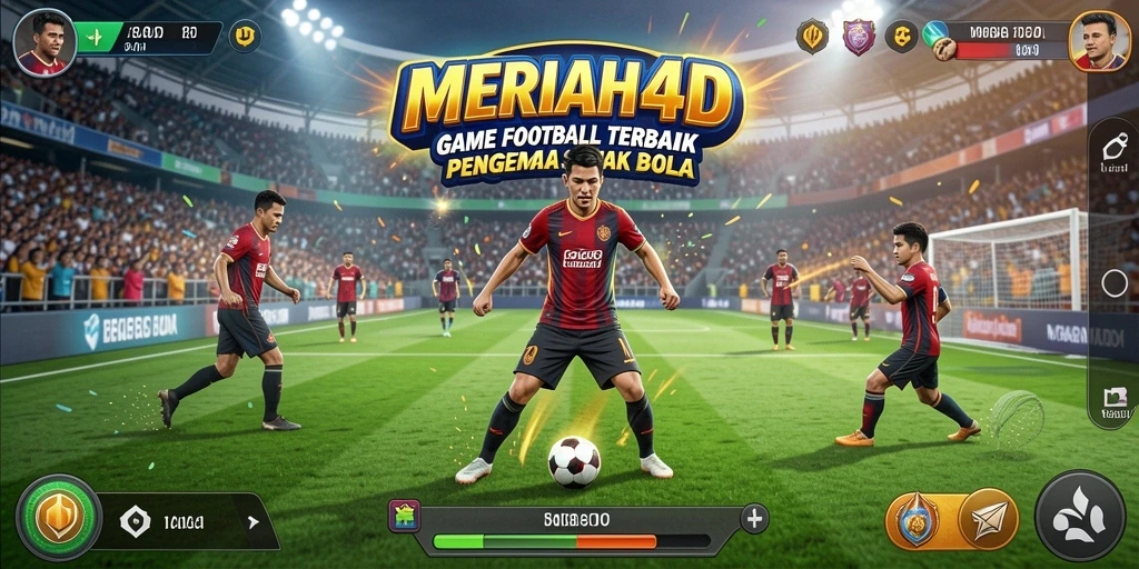 Tampilan gameplay seru dari MERIAH4D yang menggambarkan aksi di lapangan.
