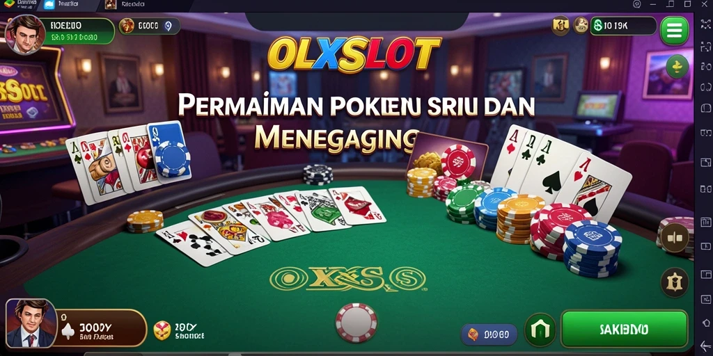 Tampilan gameplay OLXSLOT yang mendebarkan dan penuh aksi poker.