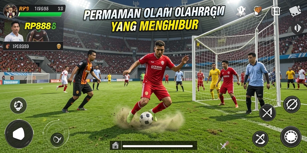 Tampilan utama gameplay RP888 yang mengasyikkan dan penuh aksi olahraga.