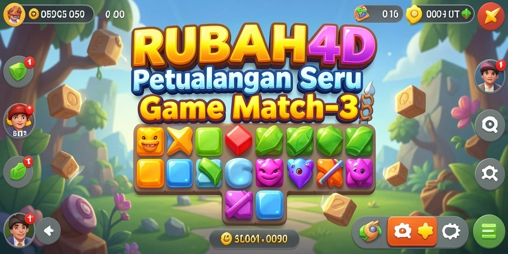 Tampilan gameplay RUBAH4D yang seru dalam pencocokan elemen.
