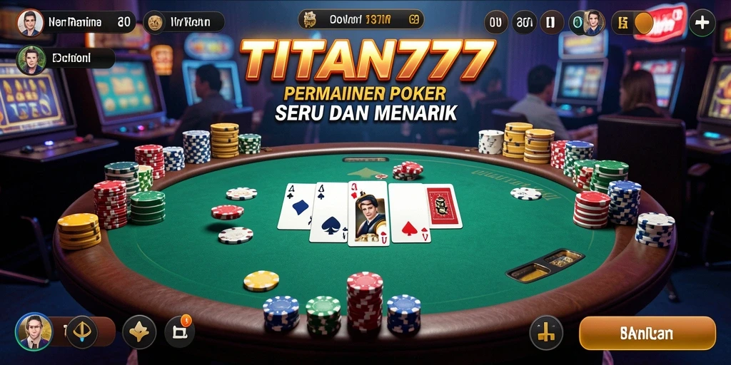 Tampilan menarik dari gameplay Poker di TITAN777.