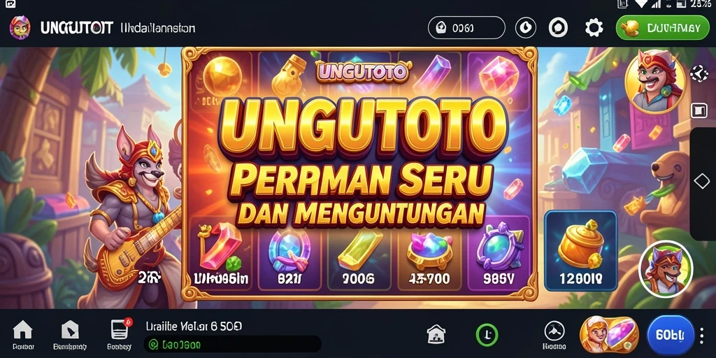 Tampilan utama game UNGUTOTO yang menampilkan gameplay Slot yang seru.
