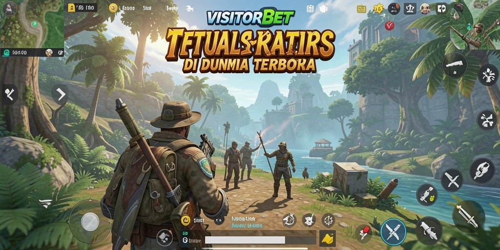 Screenshot dari gameplay <strong>VISITORBET</strong> yang menampilkan dunia terbuka yang luas.