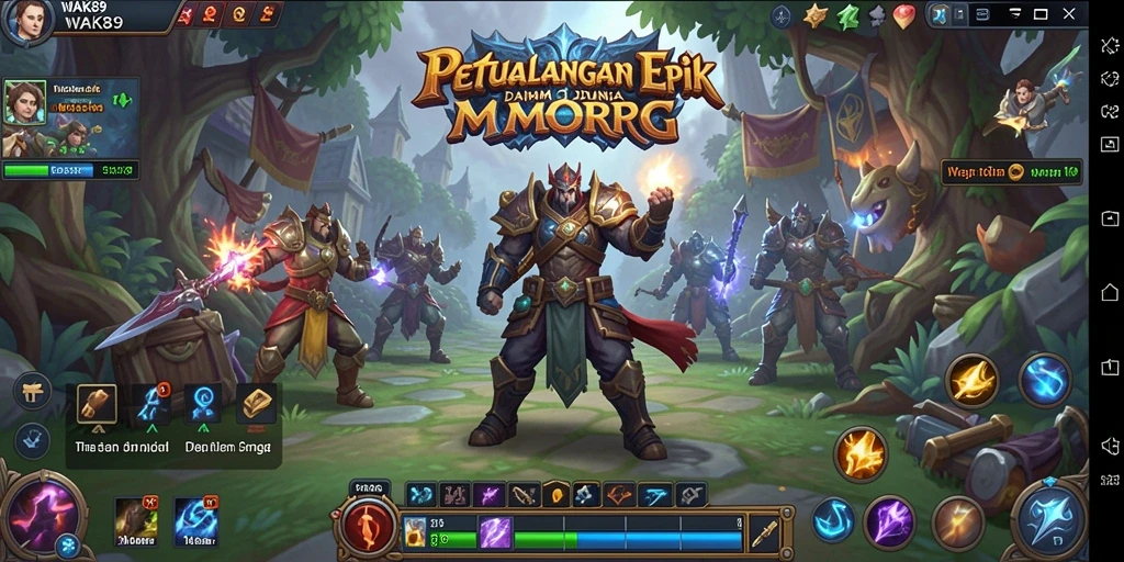Screenshot tampilan gameplay WAK89 yang epik dan penuh aksi.